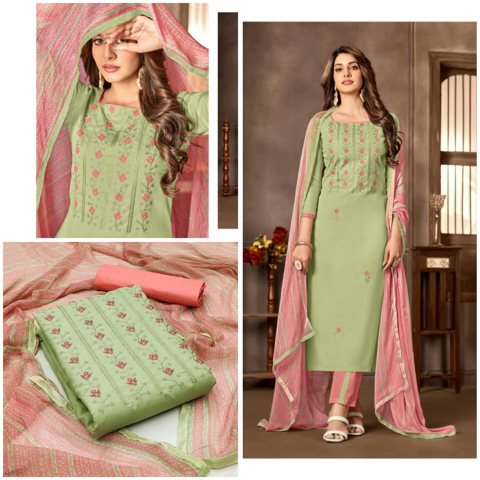 Ds Color Set Cotton Dress Material Catalog